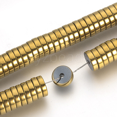 Electroplate Non-magnetic Synthetic Hematite Beads Spacers Strands X-G-Q486-74F-1