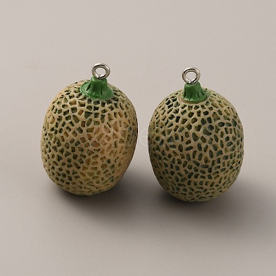 Opaque Resin Pendants RESI-WH0077-14B-1
