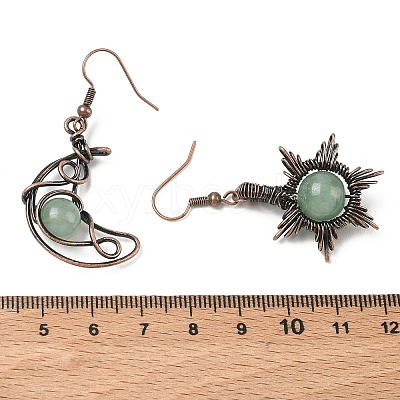 Natural Apatite Dangle Earrings G-H359-07R-07-1
