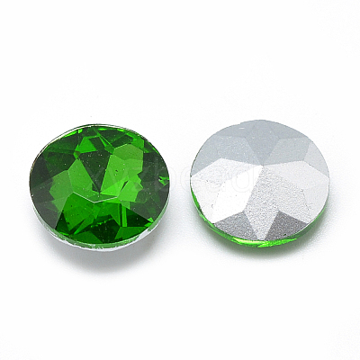 Pointed Back Glass Rhinestone Cabochons RGLA-T029-10mm-20-1