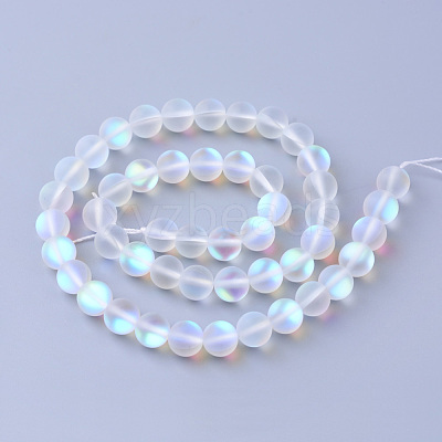 Synthetic Moonstone Beads Strands X-G-R375-8mm-A13-1