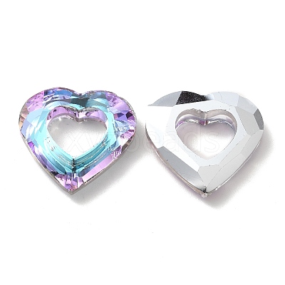 Electroplated Glass Pendants EGLA-O008-01-1