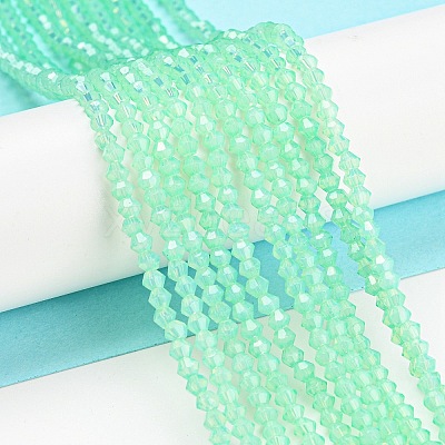 Baking Paint Transparent Glass Beads Strands DGLA-F029-J2mm-05-1