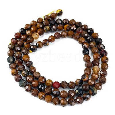 Natural Tiger Eye Beads Strands G-M399-03C-01-1
