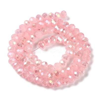Baking Electroplate Glass Beads Strands DGLA-A039-J8mm-B08-1