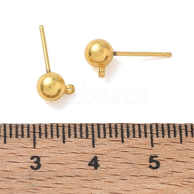 Brass Stud Earring Findings LS-KK-CBA80F9-03G-1