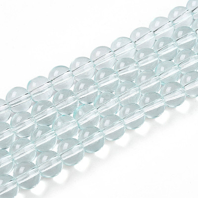 Baking Paint Transparent Glass Beads X1-DGLA-N006-8mm-07-1