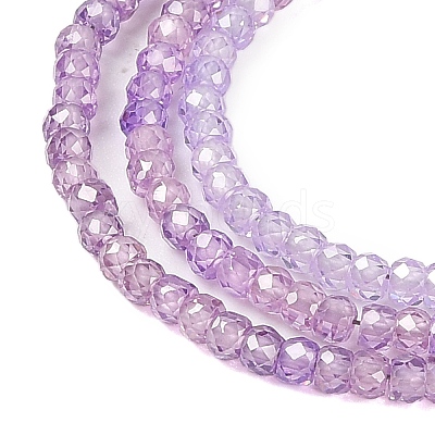 Transparent Gradient Color Cubic Zirconia Strand ZIRC-NH0002-01D-1