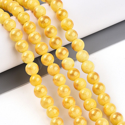 Natural Mashan Jade Beads Strands G-A255-A01-02D-1
