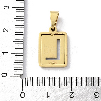 304 Stainless Steel Alphabet Pendants STAS-S152-01G-L-1
