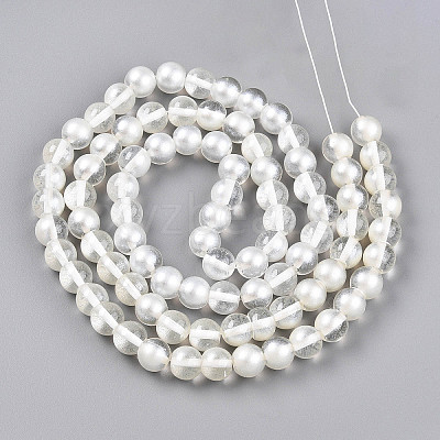 Baking Paint Transparent Glass Beads Strands DGLA-N011-10mm-01-1