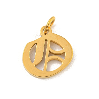 Ion Plating(IP) 304 Stainless Steel Charms STAS-I010-01G-O-1