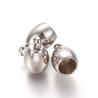 Tarnish Resistant 201 Stainless Steel Cord Ends STAS-L226-017B-P-1