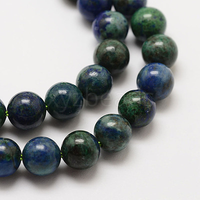 Natural Chrysocolla and Lapis Lazuli Beads Strands G-G735-07-6mm-1