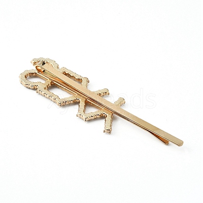 Word SEXY Alloy Rhinestone Hair Bobby Pins FIND-WH0152-34E-KCG-1