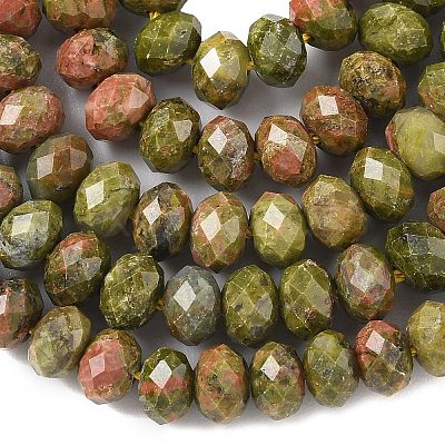 Natural Unakite Bead Strands G-D344-A02-1