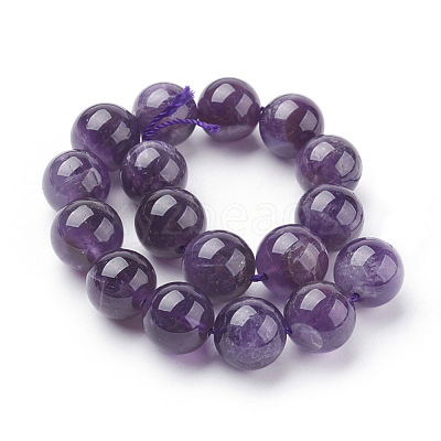 Natural Amethyst Beads Strands G-G099-12mm-1-1