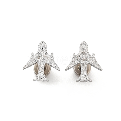 304 Stainless Steel Stud Earrings EJEW-H161-01P-J-1