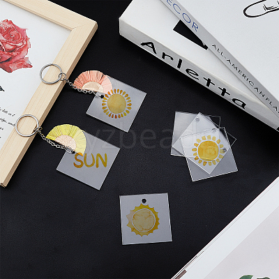 Transparent Acrylic Disc Pendants TACR-NB0001-09A-1