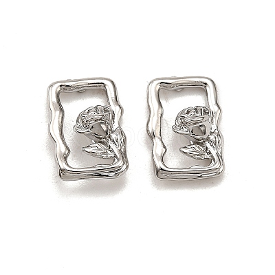 Brass Stud Earrings EJEW-G432-01P-1