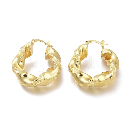 Brass Hoop Earrings EJEW-H104-23G-1