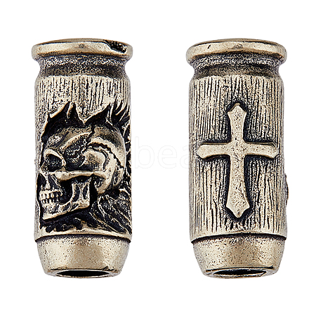 2Pcs Brass Beads KK-DC0004-93AS-1