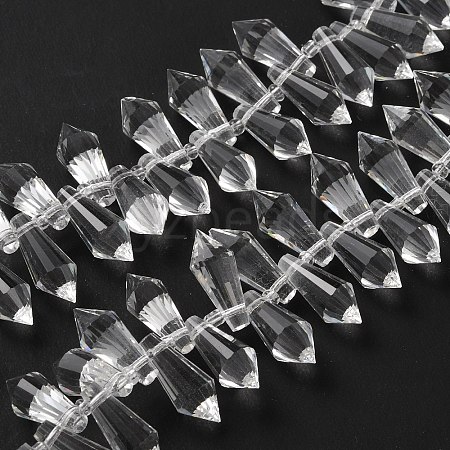 Transparent Glass Beads Strands GLAA-WH0039-48D-1