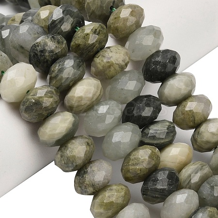 Natural Green Rutilated Quartz Beads G-C259-A08-8x12mm-1