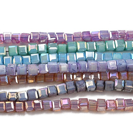 Baking Painted Glass Beads Strands DGLA-F002-05-1