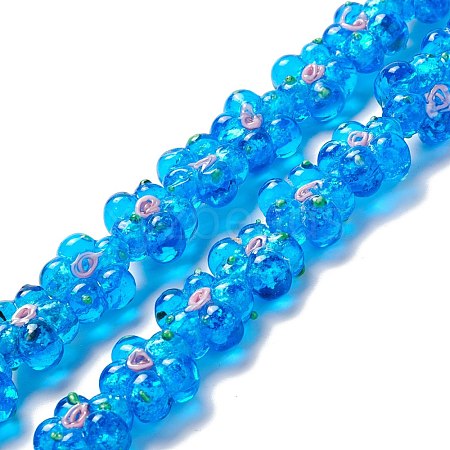 Handmade Lampwork Beads Strands LAMP-D015-08F-1