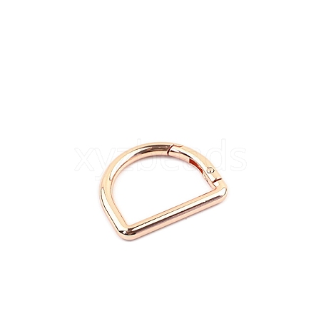 D-shaped Alloy Spring Ring Clasps PW-WG353A0-01-1