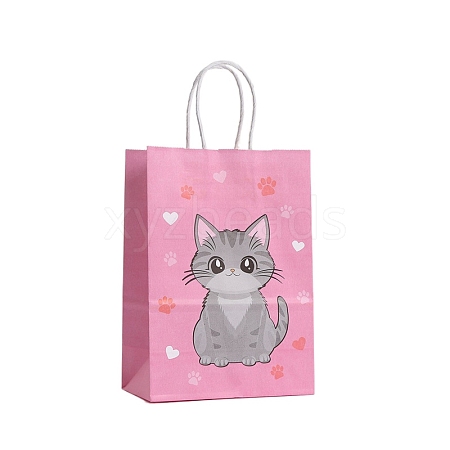 Cat Paper Tote Bags with Handles PW-WG9DBA9-02-1