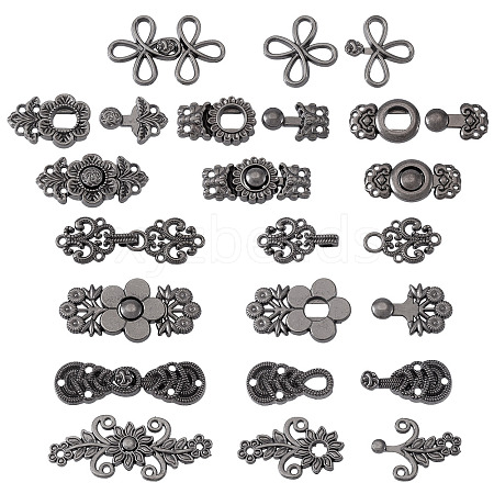 16 Pairs 8 Style Alloy Adjustable Jean Button Pins DIY-TA0013-01B-1