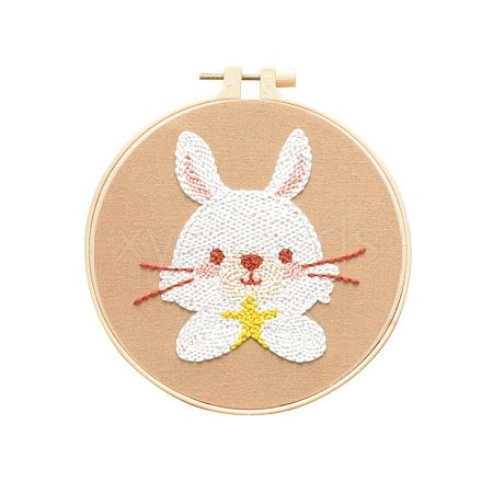 Animal Theme DIY Display Decoration Punch Embroidery Beginner Kit SENE-PW0003-073N-1