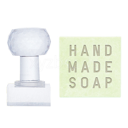 Clear Acrylic Soap Stamps DIY-WH0445-008-1