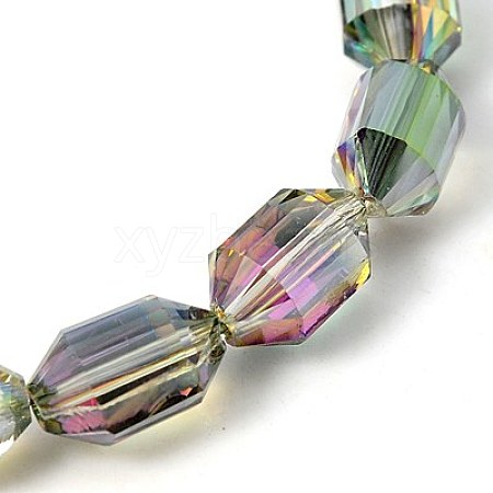 Electroplated Glass Beads EGLA-E006-01-1