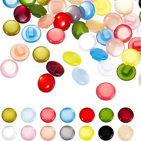 CHGCRAFT 196Pcs 14 Colors Resin Buttons DIY-CA0003-82-1