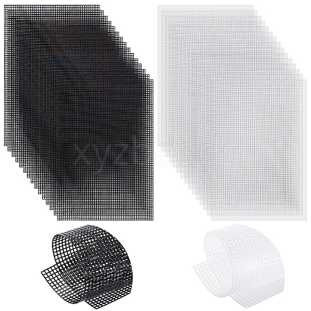 30Pcs 2 Colors PE Mesh Canvas Sheets AJEW-WR0003-60-1