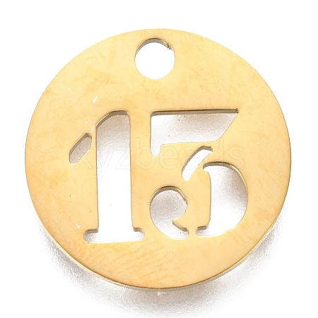 304 Stainless Steel Pendants STAS-F233-13-G-1