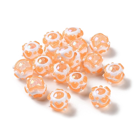 Opaque Acrylic Beads ACRC-H001-01G-1