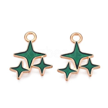 Alloy Enamel Pendants ENAM-T020-38E-RS-1