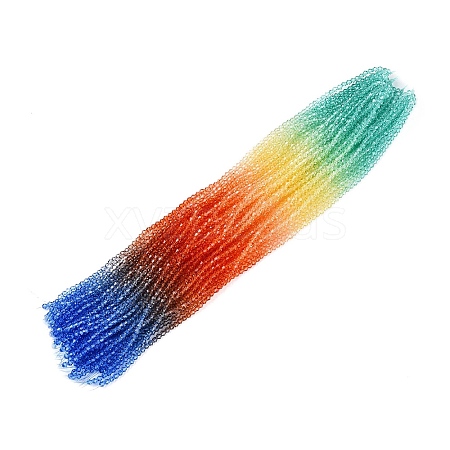 Gradient Color Baking Painted Glass Bead Strands DGLA-A039-T2mm-A014-1