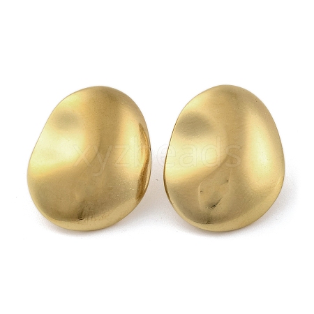 Ion Plating(IP) 304 Stainless Steel Stud Earrings for Women EJEW-N054-26G-1