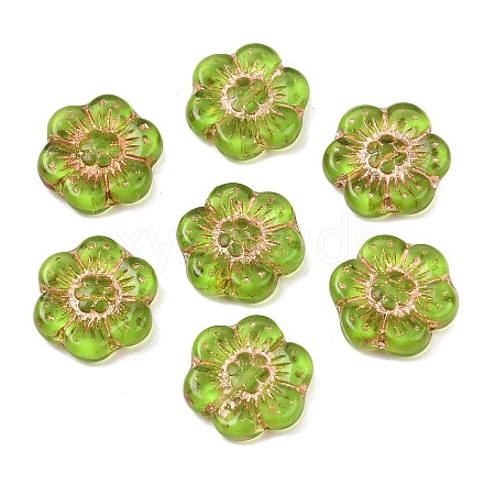 Czech Pressed Glass Beads GLAA-I061-32C-1
