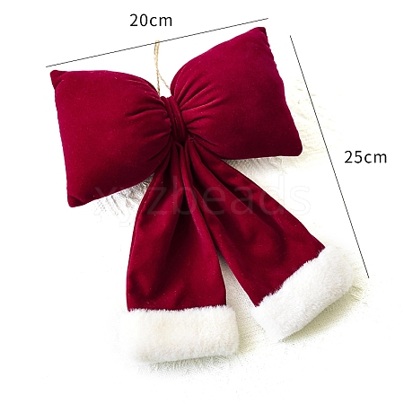 Christmas Cloth Bowknot Pendant Decorations PW-WG7415E-02-1