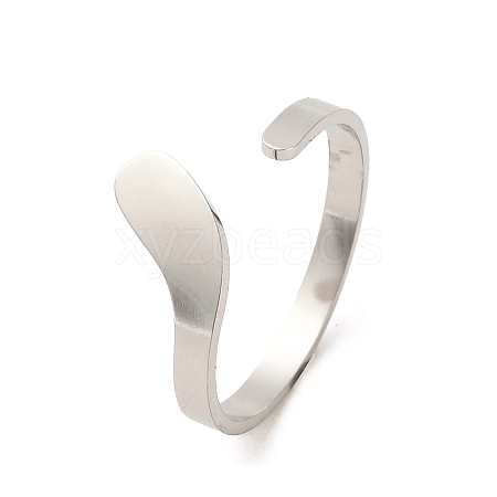 Non-Tarnish 304 Stainless Steel Open Cuff Rings RJEW-Q808-02A-P-1