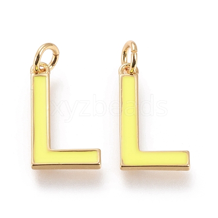 Brass Enamel Pendants KK-R139-02L-1