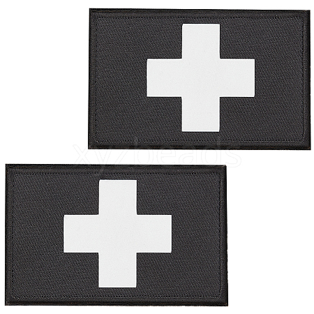 Reflective First Aid Cross Patches PATC-WH0006-26A-1