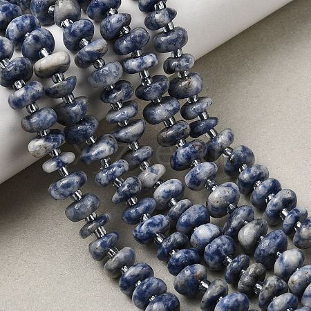 Natural Blue Spot Jasper Beads Strands G-L649-C01-01-1