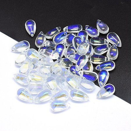 Transparent Glass Charms GLAA-YW0003-03-1